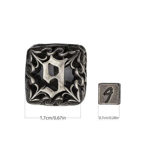 CRITALLIC Mini DND Dice Set with Rune Keychain Case7PCS DD Polyhedral Metal Dice Set for Dungeons and Dragons TTRPG Games Roleplaying Games Shadowrun PathfinderSilver - Image 5