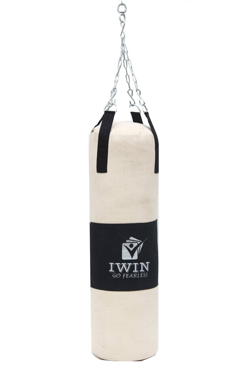 IWIN Unfilled 36" Canvas Punching Bag with Chain, Black - Image 4