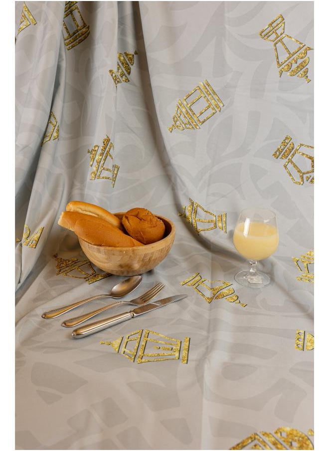 قماش.كوم مفرش رمضان- قماش مطبوع- سفرة 8 كراسى- M008  - Image 1