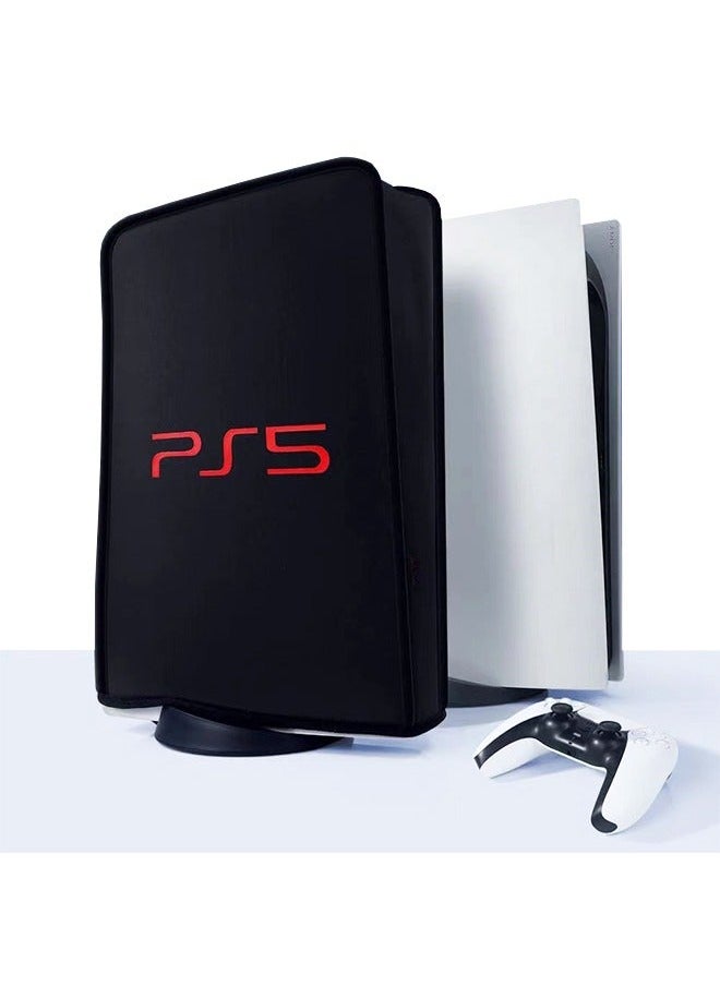 Colorskin PS5 Gaming Console Dust Cover Dust Proof Cover for pS5 Game Console Protector Anti-Scratch Washable Cover Sleeve for Nylon PS5 Accessories Digital Edition & Disc Edition (Black)  - Image 1