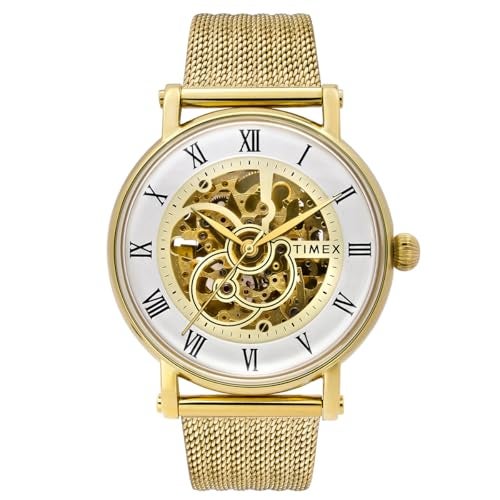 TIMEX White Round Dial Automatic Men's Watch - TWEG16722 - Image 1