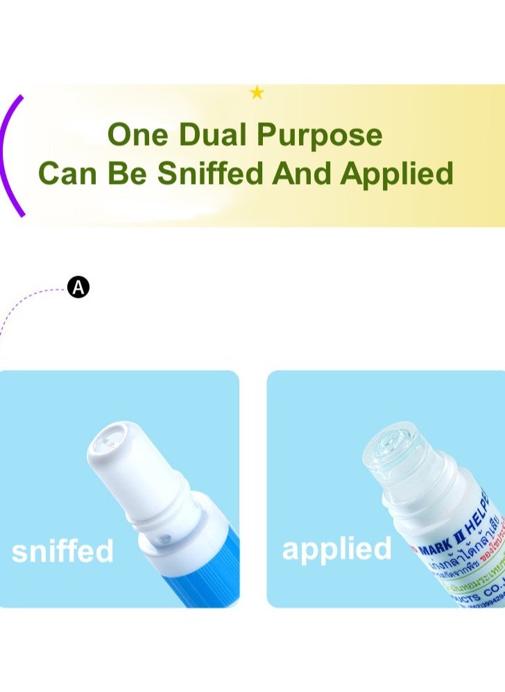 POY SIAN 6-PCS Thai Menthol Aromatherapy Nasal Inhaler, Natural Herbal Remedy，Improves Concentration And Provides A Refreshing Cooling Sensation  - Image 4