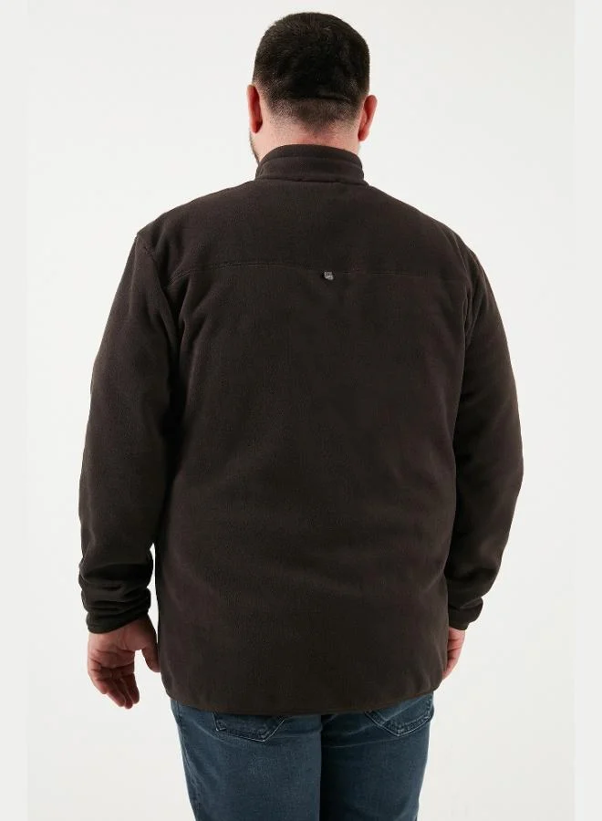 Buratti  Buratti Regular Fit Anti-Pilling Plus Size Stand Collar Winter Raised Polar Fleece Men's POLAR 5906001B for Men | Best Price UAE