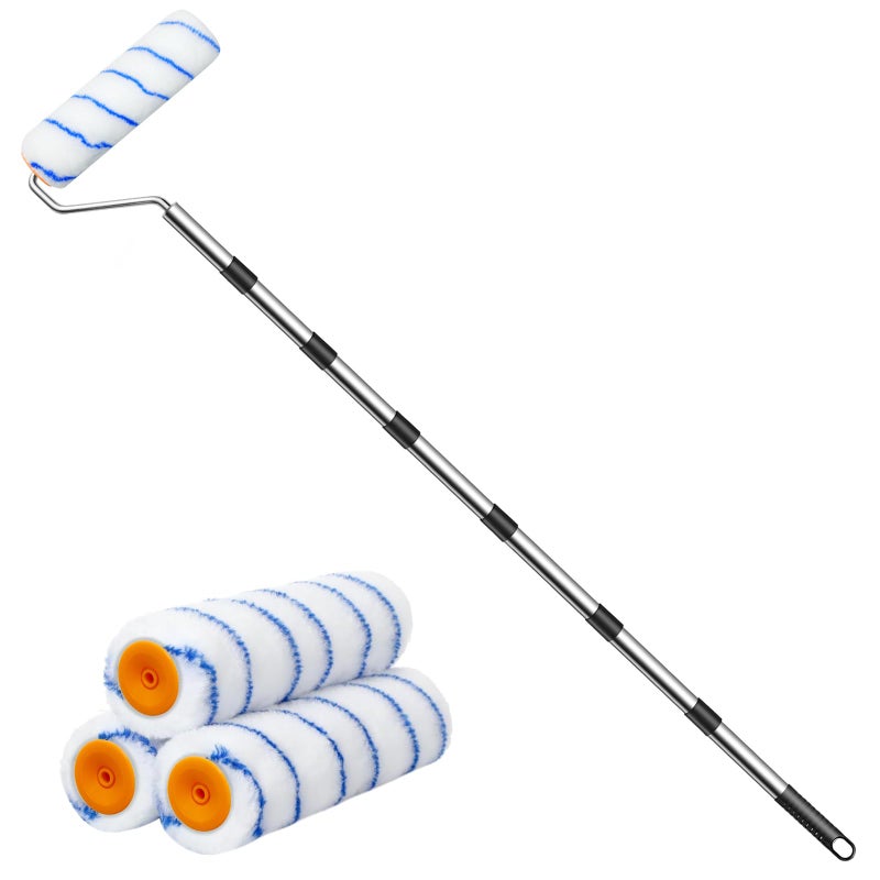koyata Paint Roller with Extended Detachable Pole Handle, Household Wall Painting Tool, Paint Roller Set for Walls and Ceiling, Paint Roller Brush Easy to Install and Remove (Total Length:7.2feet) - Image 1