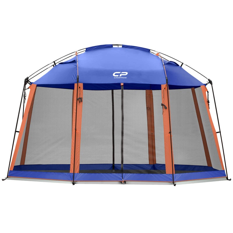 CAMPROS CP Screen House 13 x 13 Ft Screened Mesh Net Wall Canopy Tent Screen Shelter Gazebos for Patios Outdoor Camping Activities - Blue - Image 1