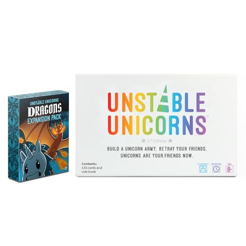 Unstable Games ألعاب غير مستقرة - حزمة توسيع تنانين يونيكورن غير المستقرة - مصممة لتضاف إلى لعبة بطاقات يونيكورن غير المستقرة الخاصة بك - Image 2