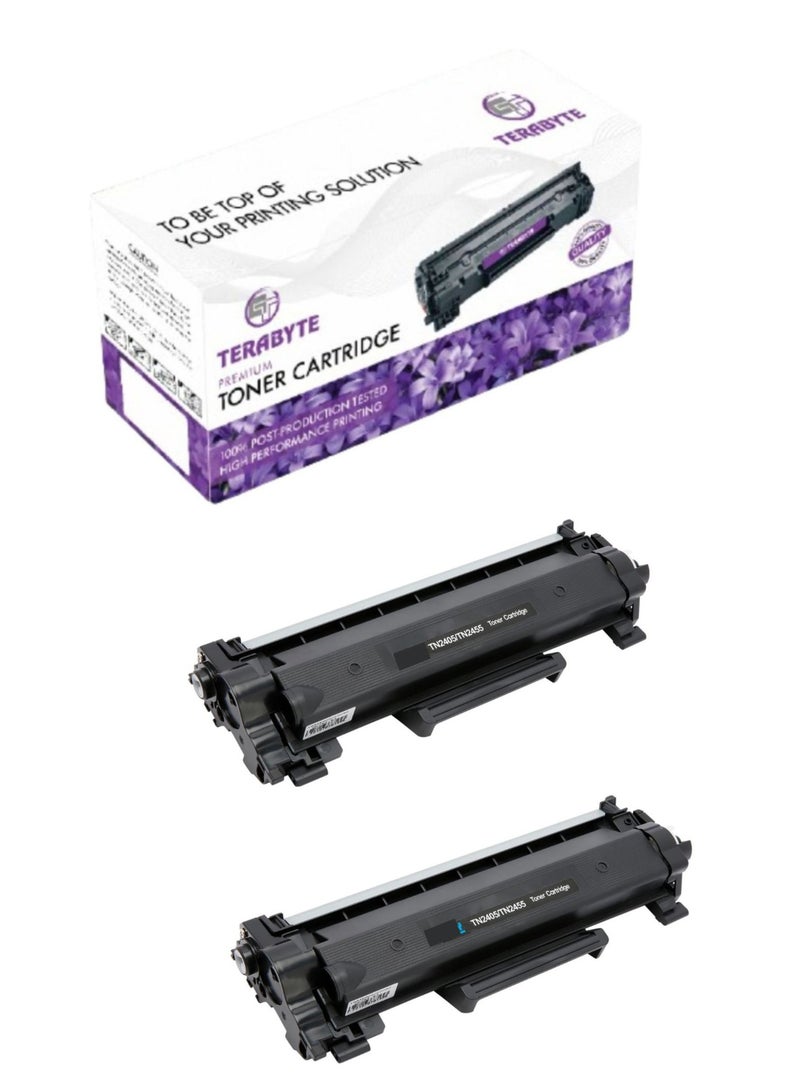 Terabyte TN-2405 Toner Cartridge for HL-2335D, L2370DN and DCP-L2535D (PACK OF 2) - Image 1