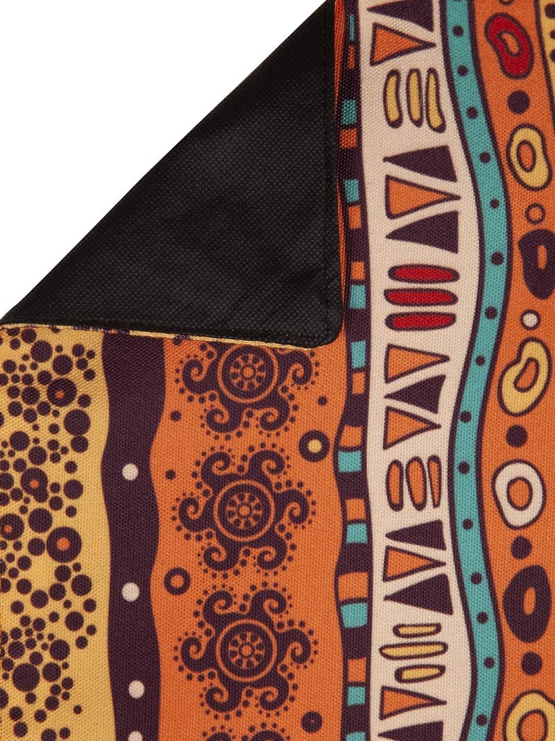 Alina Decor ALINA DECOR Poly Cotton African Pattern HD Printed Washable Runner for Dining Table Runner/Table Runner for Dining Table 4-6 Seater Table Runner Cloth (Brown and Orange Color, 13 Inch X 58 Inch). - Image 4