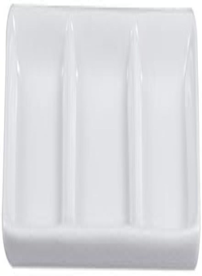 AKDC Bestonzon Divided Sauce Dishes Platter White Ceramic 3-Compartment Tomato Sauce Salt Vinegar Sugar Spices Condiment Dip Bowls For Spice Dish Soy Sauce - Image 3
