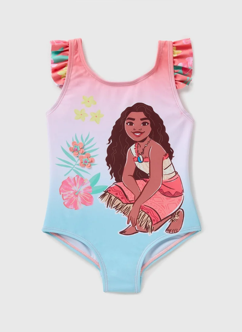 Matalan Girls Pink Moana Swimsuit