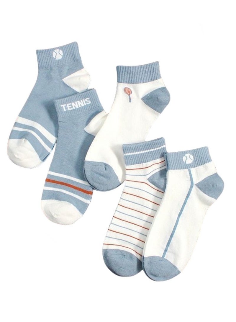 موتيم جوارب رجالية منخفضة الساق، جوارب رياضية غير رسمية، جوارب كاحل من القطن الخالص غير قابلة للانزلاق، جوارب قطنية، تمتص العرق وتزيل الروائح الكريهة (5 أزواج، متعدد الألوان مقاس واحد) - Image 1