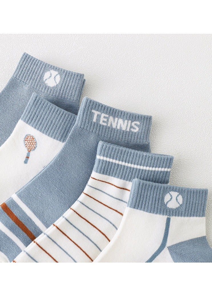 موتيم جوارب رجالية منخفضة الساق، جوارب رياضية غير رسمية، جوارب كاحل من القطن الخالص غير قابلة للانزلاق، جوارب قطنية، تمتص العرق وتزيل الروائح الكريهة (5 أزواج، متعدد الألوان مقاس واحد) - Image 2