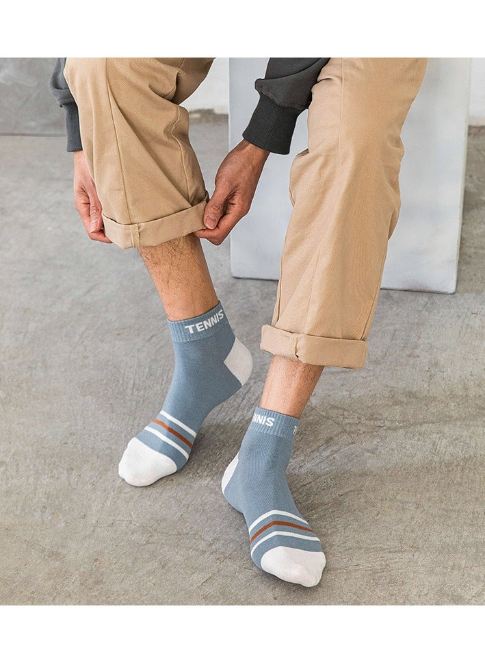 موتيم جوارب رجالية منخفضة الساق، جوارب رياضية غير رسمية، جوارب كاحل من القطن الخالص غير قابلة للانزلاق، جوارب قطنية، تمتص العرق وتزيل الروائح الكريهة (5 أزواج، متعدد الألوان مقاس واحد) - Image 5