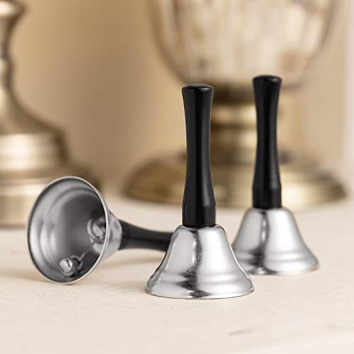 Boao 12 Pieces Metal Hand Bells Music Service Hand Bells Musical Instruments Percussion for Christmas Party Supplies(Silver) - Image 5