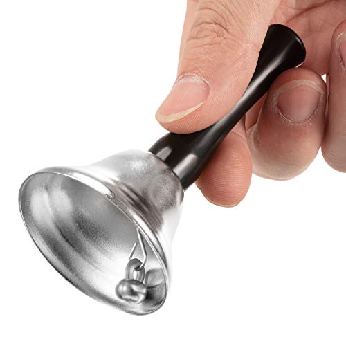 Boao 12 Pieces Metal Hand Bells Music Service Hand Bells Musical Instruments Percussion for Christmas Party Supplies(Silver) - Image 2