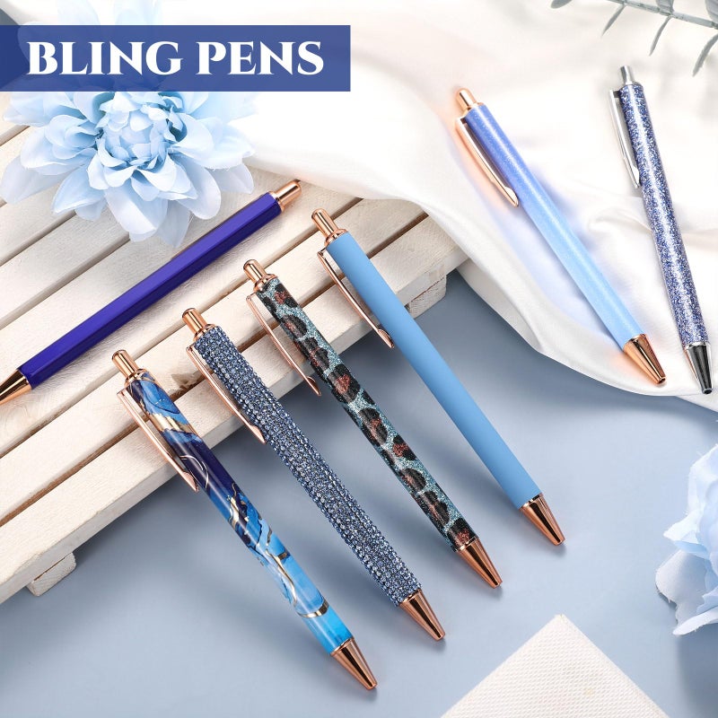 Sherr 7 Pcs Fancy Pens for Women Cute Sparkly Glitter Pens with 10 Pcs Black Ink Refills Pretty Gifts for Girls Office School Christmas Graduation(Adorable) - Image 4
