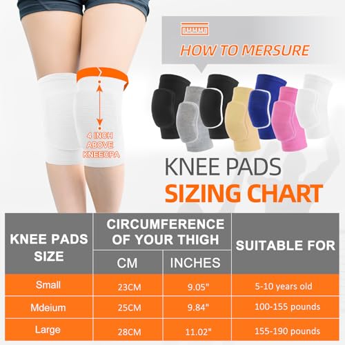 HISFFOG Volleyball Knee Pads for Dancers, Soft Breathable Knee Pads for Men Women Younth Girls Kids Knees Protective, Knee Braces for Volleyball Football Dance Yoga Wrestling Running Cycling - Image 3
