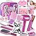 Toylink Hair Salon Pretend Play Toys for Girls 3 4 5 6 Year Old Makeup Playset Toddler Dress Up Beauty Hair Stylist Kit with Hairdryer Straightener Apron Portable Box Birthday Gifts for Girls 46 - Image 2
