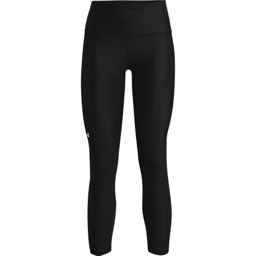 Under Armour Women's Tech High Rise Ankle Leggings with Pockets, for Workout, Gym, and Yoga, Black/White, Small - Image 5