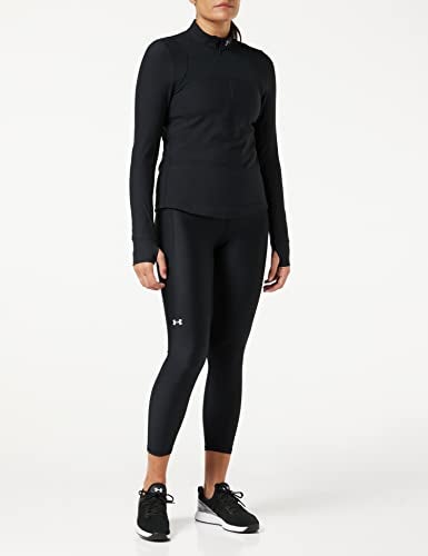 Under Armour Women's Tech High Rise Ankle Leggings with Pockets, for Workout, Gym, and Yoga, Black/White, Small - Image 2