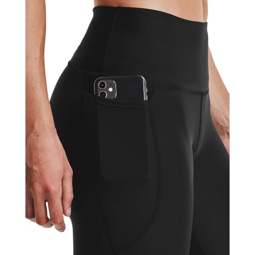 Under Armour Women's Tech High Rise Ankle Leggings with Pockets, for Workout, Gym, and Yoga, Black/White, Small - Image 4