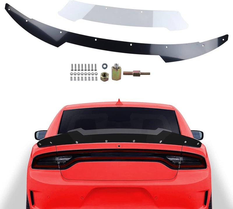 ZZDSNJ 2PCS Rear Wicker Bill Spoiler Compatible with 20152021 Dodge Charger SRT ScatPack Hellcat Addon Rear Wickerbill Spoiler V STYL