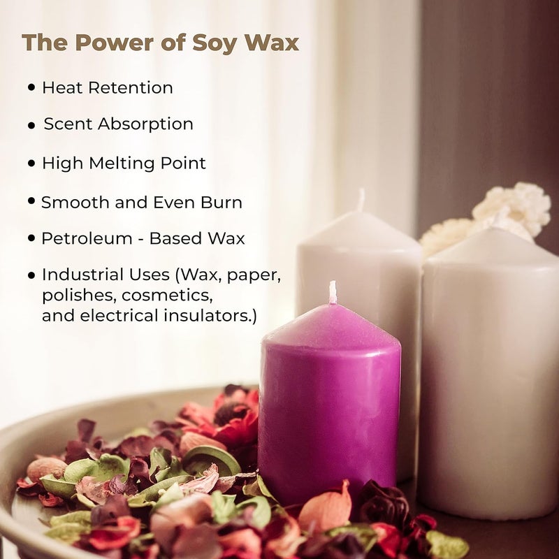 Aromahpure 100 Soy Wax CubesChunks 250GR Natural ToxinFree Soy Wax for Candle Making DIY Candle Pure Clean Burning Candle Wax Biodegradable Raw Soy Wax Cubes for Versatile Uses - Image 4