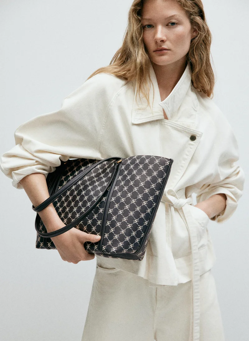 Mango Shopper Bag With Printed Logo