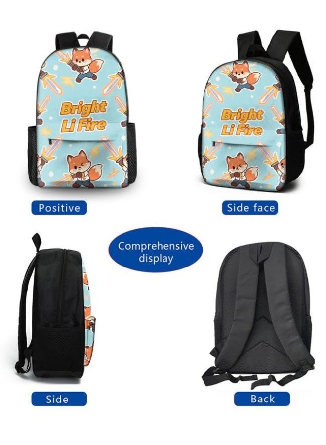 Bright Li Fire Three-piece set of cartoon bags, easily cope with various occasions (students, children, friends' outings, mountain climbing, schooling, etc.) | Backpack + hand-held + stationery bag | School season/holiday gifts - 104 - Image 3