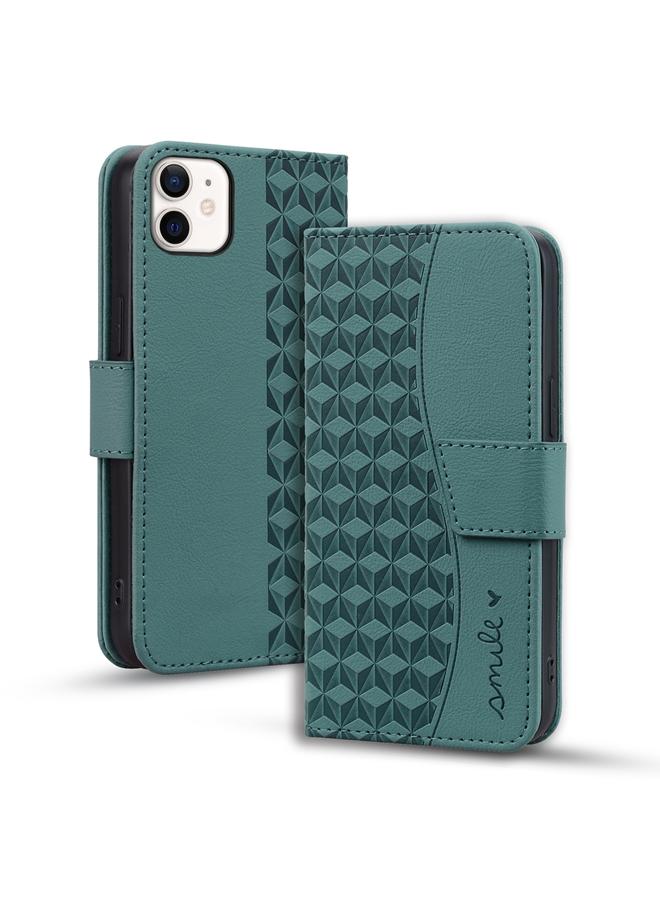 Zaboon Case For iPhone 13 mini Business Diamond Buckle Leather Phone Case with Lanyard - Image 1