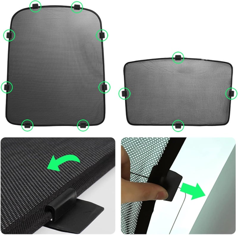 Jaronx Compatible with Tesla Sunshade Clips Sunroof Sunshade Roof Shade Insert Clips for Tesla Model 3/Y (2017-2025), Molde S/X (2012-2025)-12PCS General purpose premium build - Image 3