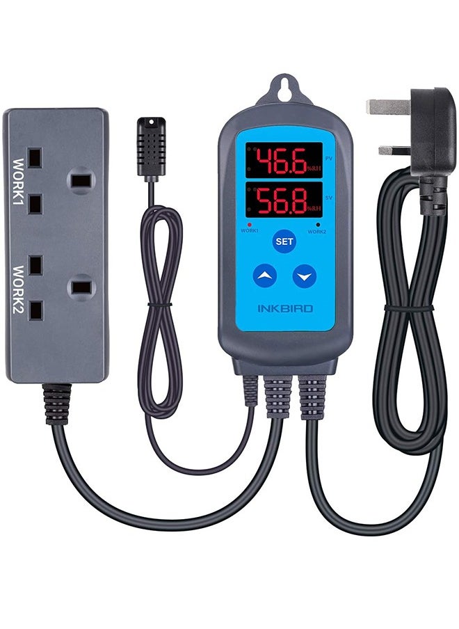 INKBIRD - INKBIRD Humidity Controller IHC-200 Dual Relays Digital RH Humidistat for Hygrostat Humidifier Dehumidifier - Image 1