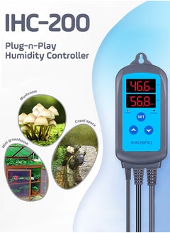 INKBIRD INKBIRD Humidity Controller IHC-200 Dual Relays Digital RH Humidistat for Hygrostat Humidifier Dehumidifier  - Image 4