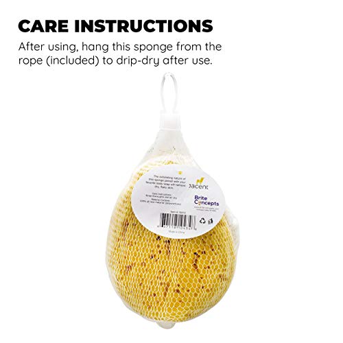 Jacent Deep Cleaning Foam Body Sponge for Bath and Shower, Soft Loofah Scrubber for Men & Women, Yellow - Image 5