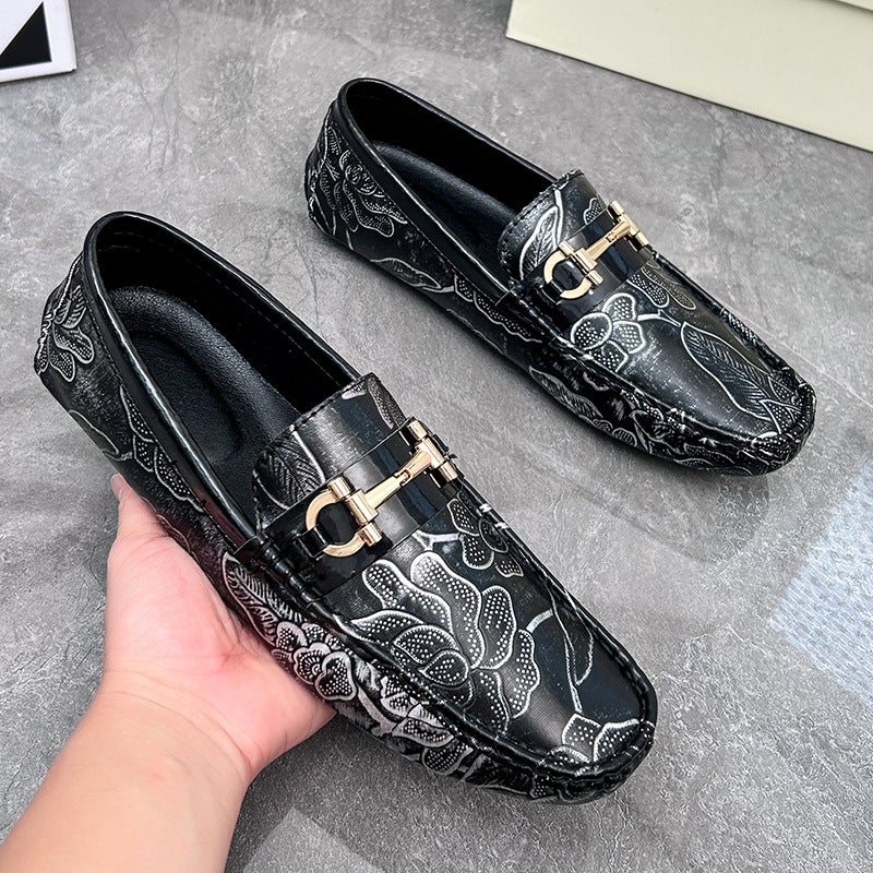 Genuine Leather Men'S Loafers Casual Leather Shoes Plus Size Breathable Shoes Fashionable Shoes Fashionable Leather Shoes Men'S Loafers - Image 4