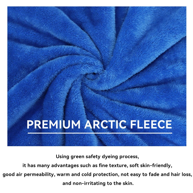 obinsm Fleece Throw Blanket Cozy Soft Lightweight Throw Blankets Warm Plush Blue Fall Blankets and Throws Couch Sofa Bed Camping Travel Picnic Outdoor Blanket Bedding Kid Baby Boys Girls Adults 50x70 in - Image 4
