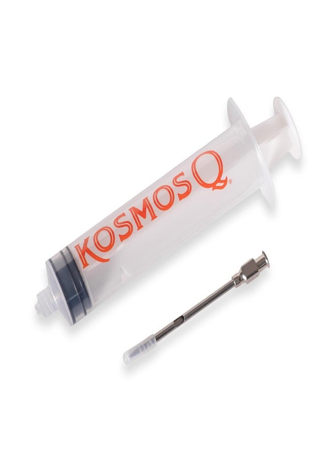 Kosmos Q محقنة تتبيل اللحوم Kosmos Q، محقنة سهلة الإمساك بإبرة من الفولاذ المقاوم للصدأ لتتبيل لحم الصدر، والدجاج، والديك الرومي، ولحم الخنزير، واللحم المشوي، والأضلاع، مثالية للشواء والتدخين والتحميص والطهي في الهواء الطلق، 1 أونصة - Image 2