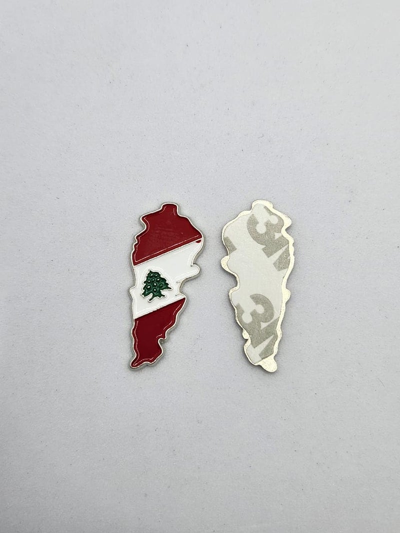 اكنور ملصق معدني لخريطة لبنان لأجهزة اللاب توب والهواتف والإكسسوارات - ملصق زخرفي لاصق - Image 2