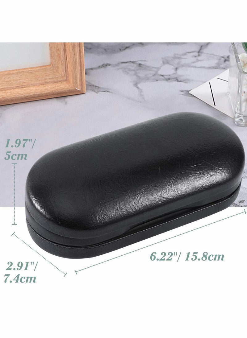 KASTWAVE - Double Eyeglass Case, KASTWAVE Contact Lens Case with Mirror Tweezers Remover, 2 in 1 Double Sided Portable Contact Lens Box Holder Container Soak Storage Kit Sunglasses Pouch for Men & Women - Image 1