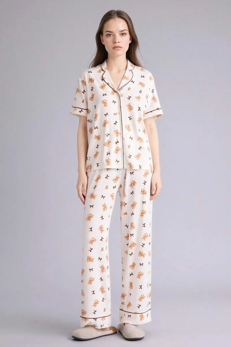 DeFacto Softshell Teddy Bear 2 Piece Pyjamas Set
