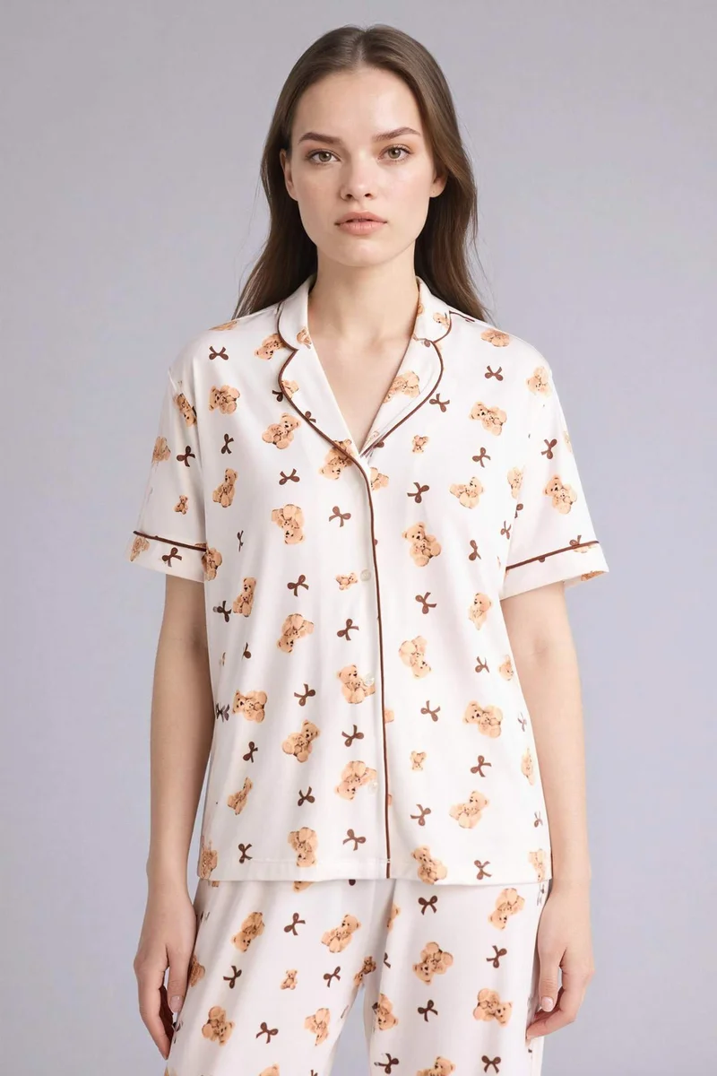 DeFacto Softshell Teddy Bear 2 Piece Pyjamas Set