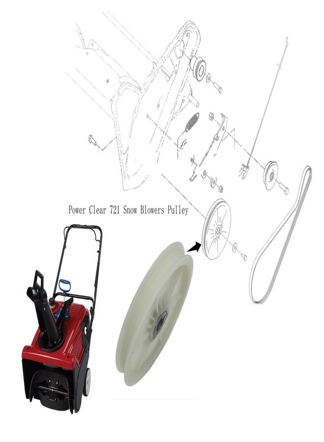 Sootim Replacement 121-6624 Pulley 1216624 Power Clear 721 Snow Blowers Pulley Fits 38751 38741 38742 38743 38744 38563 38568 for Power Clear and Quick Clear Snowthrowers Part - Image 2