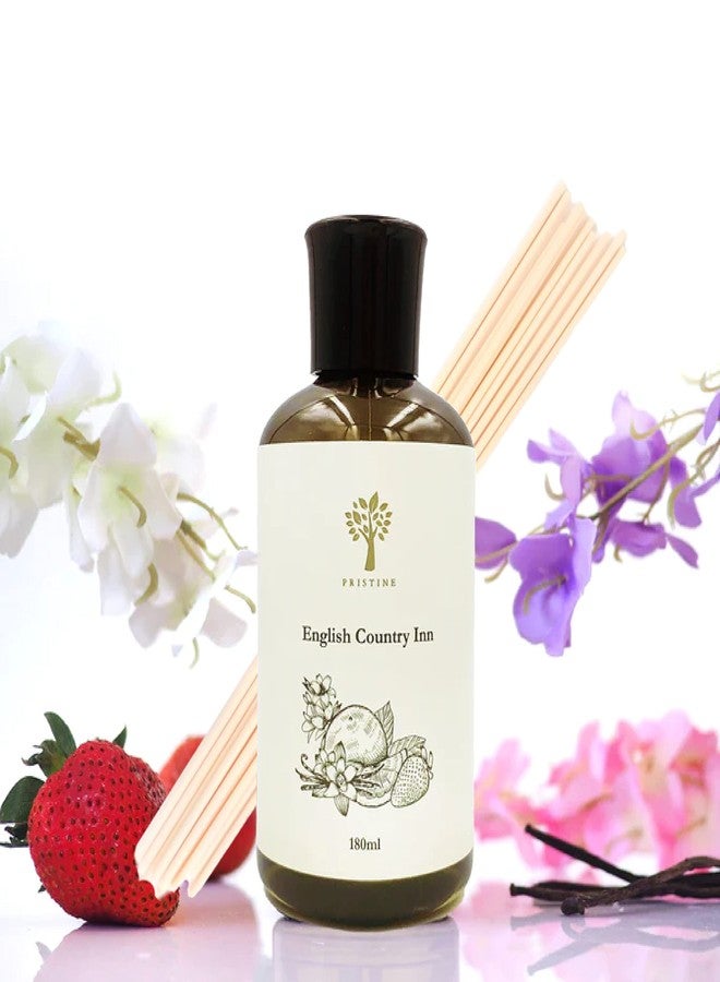 PRISTINE English Country Inn Reed Diffuser Refill with Free Reed Stick | Jasmine, Strawberry, Vanilla Oil Diffuser Refills | Premium Hotel Lobby Reed Diffuser Refill - Image 1