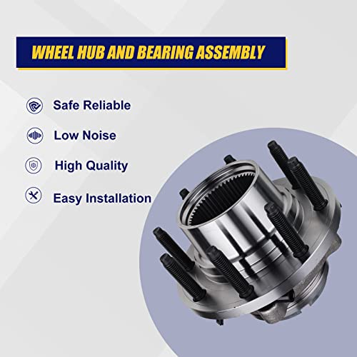 KUSATEC 515020 Front Wheel Bearing and Hub Assembly Compatible with Ford F250/Super Duty, F350/Super Duty 1999-2002, Ford Excursion 2000-2005, 8 Lug Bolts - Image 2