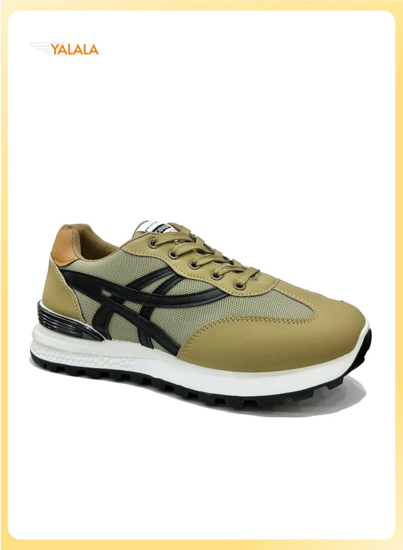 YALALA Men's Classic Mesh Lace-up Sneakers| Fashion Stylish Running Shoes, Breathable Ultra Lightweight Anti-slip Soft Sole, Good for Walking Running Jogging Sports Outdoor Gym Athletic Activities  - Image 1