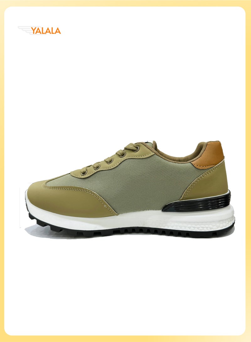 YALALA Men's Classic Mesh Lace-up Sneakers| Fashion Stylish Running Shoes, Breathable Ultra Lightweight Anti-slip Soft Sole, Good for Walking Running Jogging Sports Outdoor Gym Athletic Activities  - Image 2
