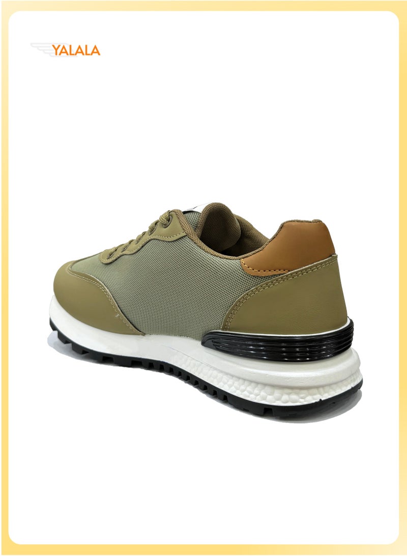 YALALA Men's Classic Mesh Lace-up Sneakers| Fashion Stylish Running Shoes, Breathable Ultra Lightweight Anti-slip Soft Sole, Good for Walking Running Jogging Sports Outdoor Gym Athletic Activities  - Image 3