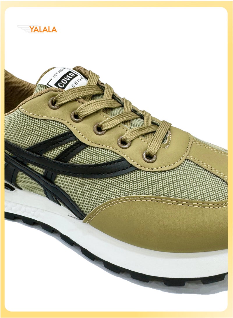 YALALA Men's Classic Mesh Lace-up Sneakers| Fashion Stylish Running Shoes, Breathable Ultra Lightweight Anti-slip Soft Sole, Good for Walking Running Jogging Sports Outdoor Gym Athletic Activities  - Image 4