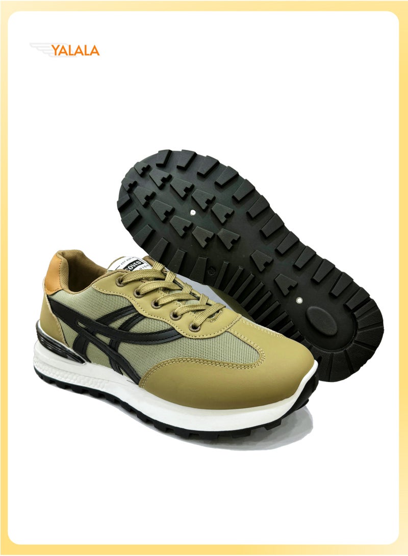 YALALA Men's Classic Mesh Lace-up Sneakers| Fashion Stylish Running Shoes, Breathable Ultra Lightweight Anti-slip Soft Sole, Good for Walking Running Jogging Sports Outdoor Gym Athletic Activities  - Image 5