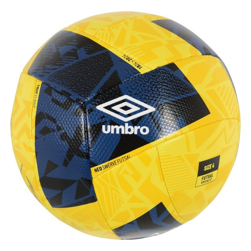 Umbro Futsal Swerve Ball, Size 4, Blazing Yellow/Navy/White - Image 2